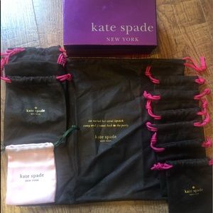 11 Kate spade jewelry bags & 1 Kate spade box